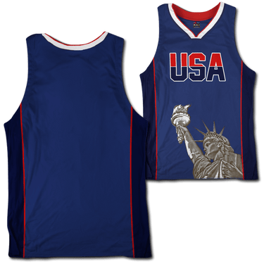 Custom Blue USA Basketball Jersey Basketball Jersey Greater Half
