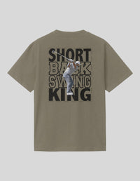 Thumbnail for Short Backswing King T-Shirt Greater Half Dune Brown S