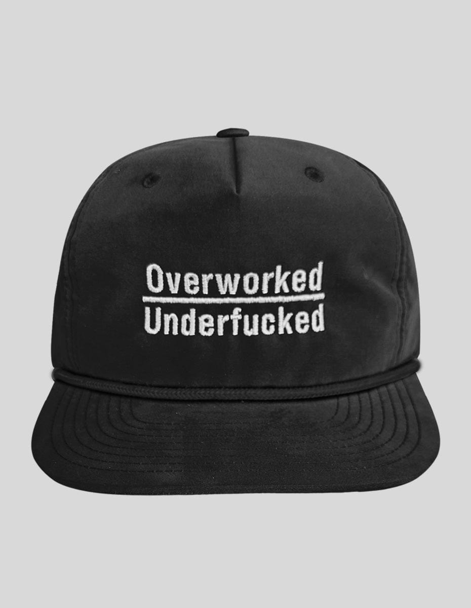 Overworked Cotton/Nylon Rope Hat Hat Greater Half Black