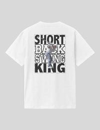 Thumbnail for Short Backswing King T-Shirt Greater Half White S