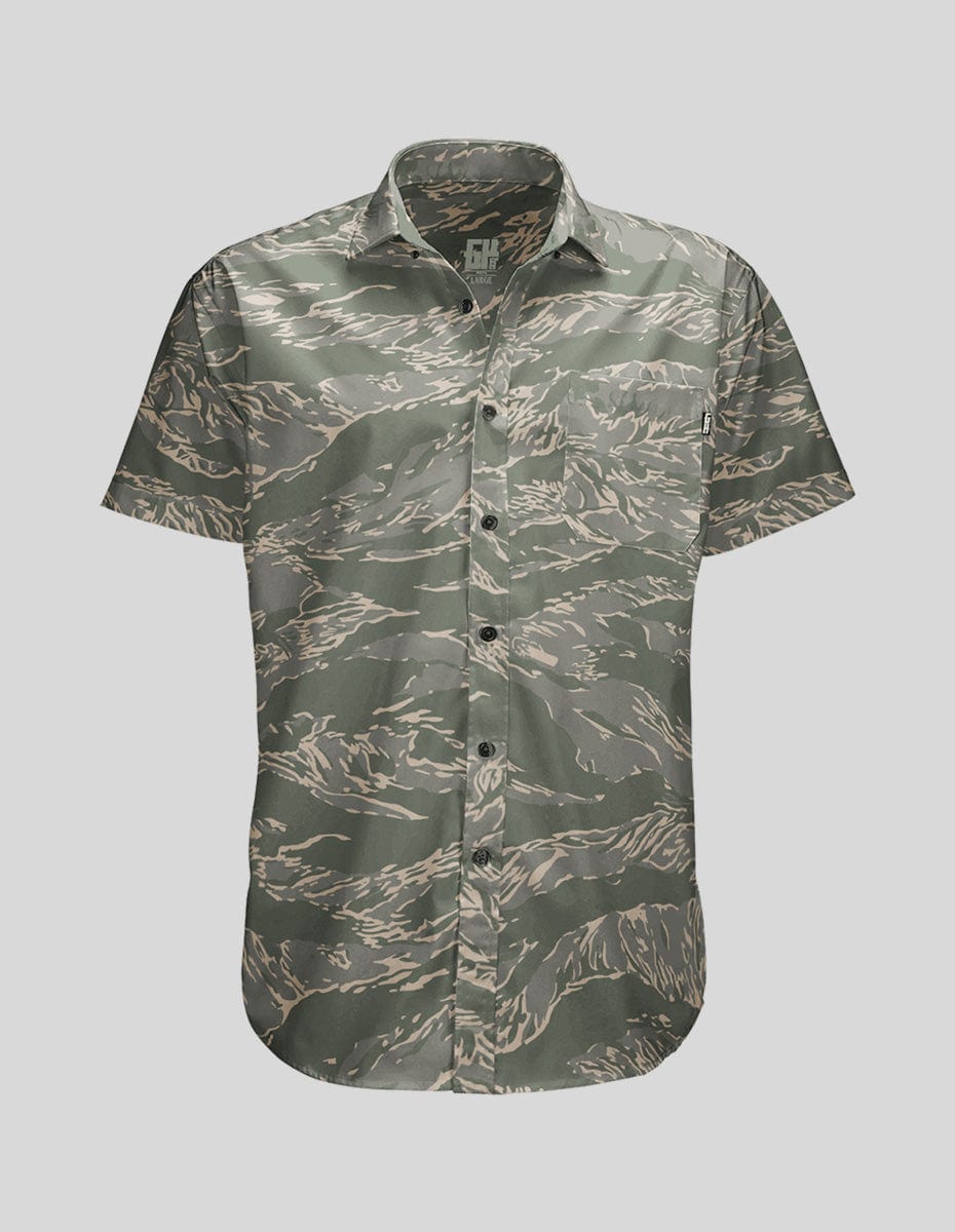Tiger Camo Button Down Button Down Greater Half S