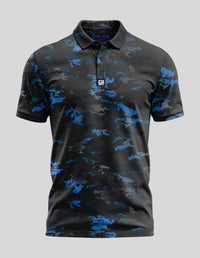 Thumbnail for Arctic Camo Polo Golf Polo Greater Half S Blue