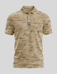 Thumbnail for Arctic Camo Polo Golf Polo Greater Half S Tan