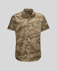 Thumbnail for Desert Tiger Camo Button Down Button Down Greater Half S