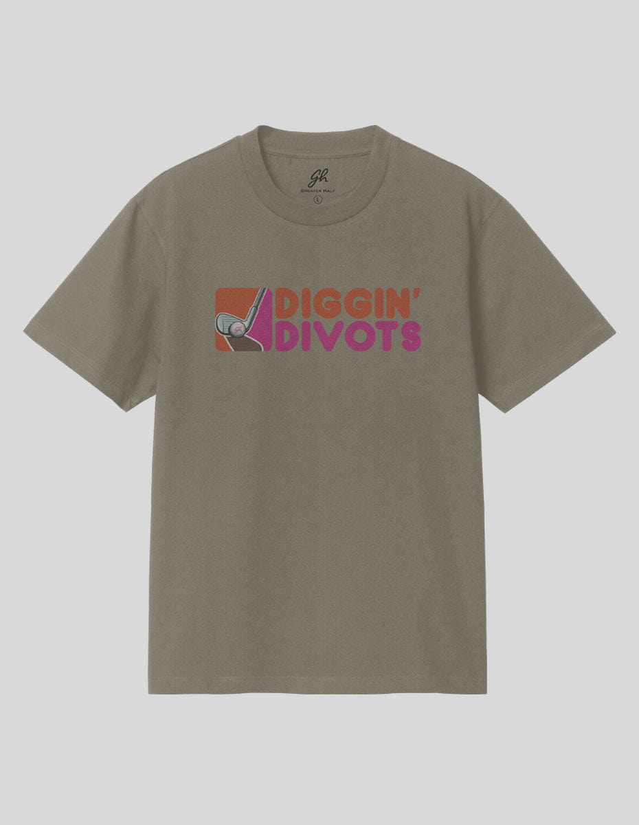 Diggin' Divots T-Shirt Greater Half Dune Brown S