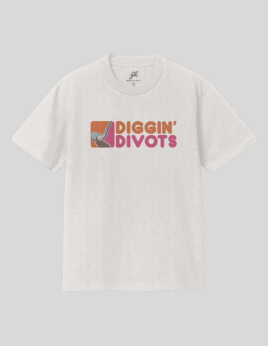 Diggin' Divots T-Shirt Greater Half Vintage White S