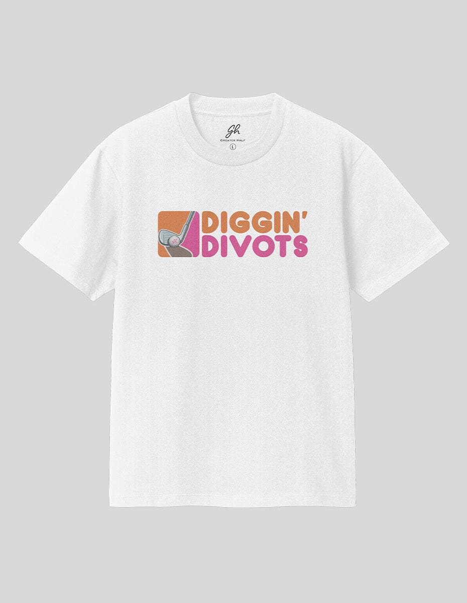Diggin' Divots T-Shirt Greater Half White S