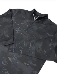 Thumbnail for Black Camo Quarter Zip Quarter Zip Pullover Greater Half