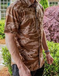 Thumbnail for Desert Tiger Camo Button Down Button Down Greater Half