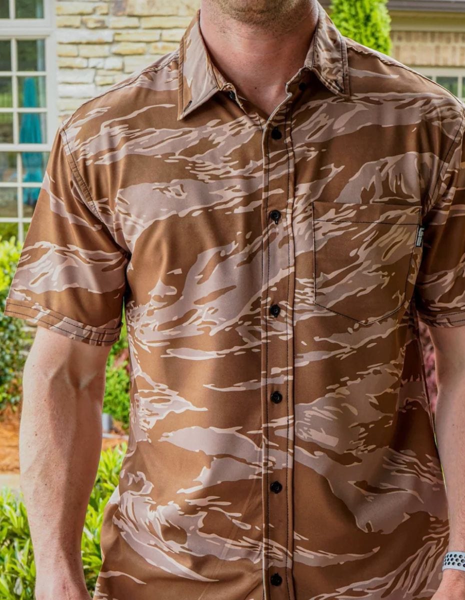 Desert Tiger Camo Button Down Button Down Greater Half