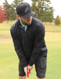 Thumbnail for Black Camo Quarter Zip Quarter Zip Pullover Greater Half