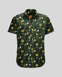 Thumbnail for Halloween Green Button Down Button Down Greater Half S