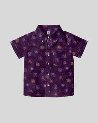 Thumbnail for Halloween Neon Youth Button Down Kids Button Down Greater Half YXS