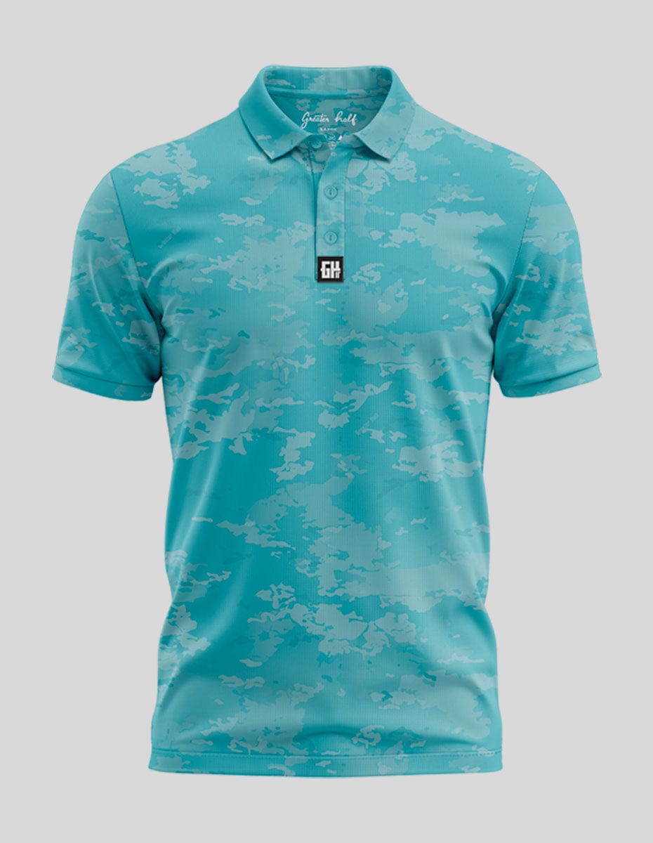 Arctic Camo Polo Golf Polo Greater Half S Light Blue