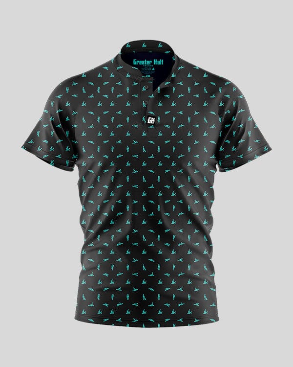 Sex Ed Henley Polo Henley Polo Greater Half Black S