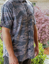 Thumbnail for Tiger Camo Button Down Button Down Greater Half