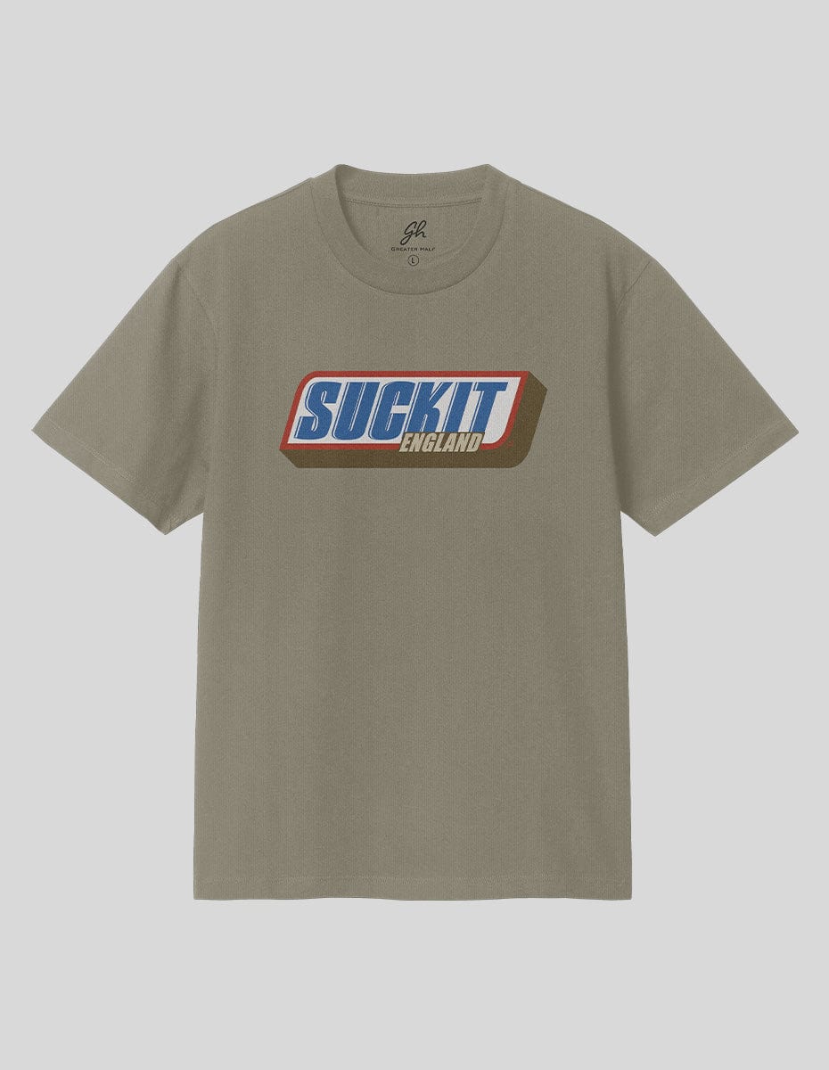 Suck It, England T-Shirt Greater Half Dune Brown S