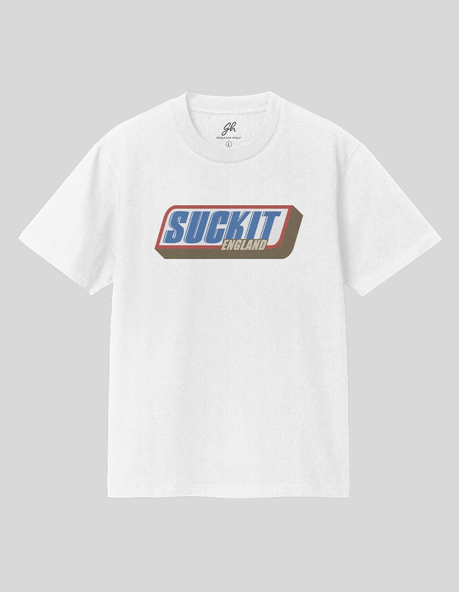 Suck It, England T-Shirt Greater Half White S