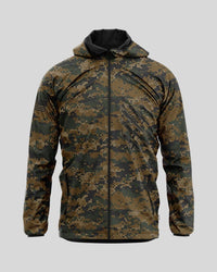 Thumbnail for Woodland Digital Camo We The People - Rain Jacket Rain Jacket Greater Half S