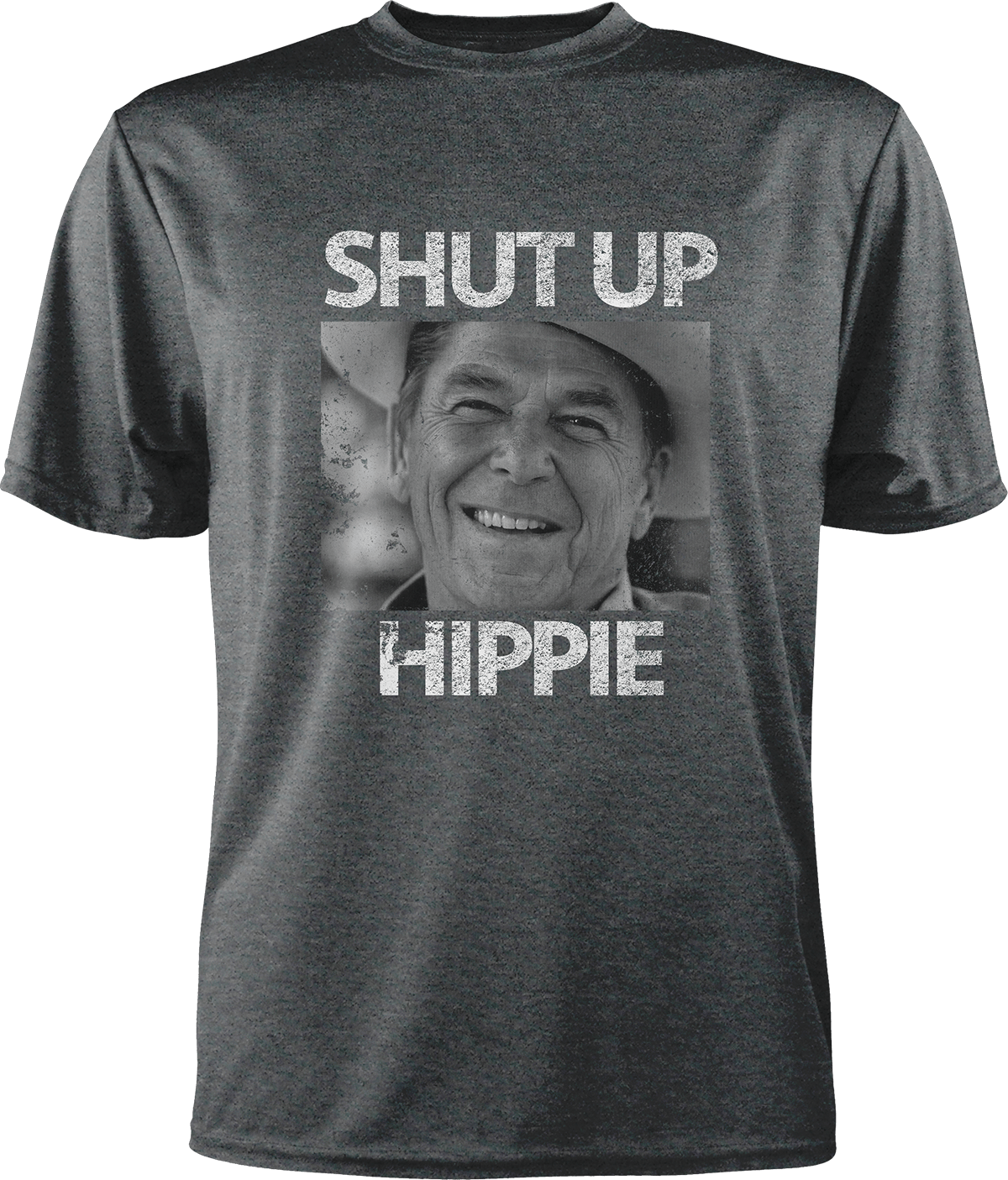Shut Up Hippie T-Shirt Greater Half Heathered Charcoal S