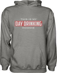 Thumbnail for This Is My Day Drinking Hoodie Graphic Fleece Hoodie Greater Half Grey Frost S