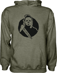 Thumbnail for Michael Myers No Lives Matter Hoodie Graphic Fleece Hoodie Greater Half S Heather Olive