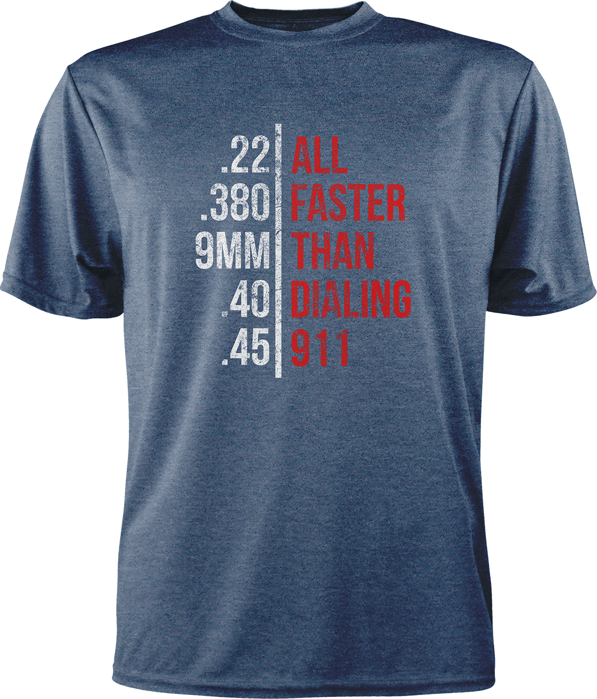 Faster Than Dialing 911 T-Shirt Greater Half Navy Frost S