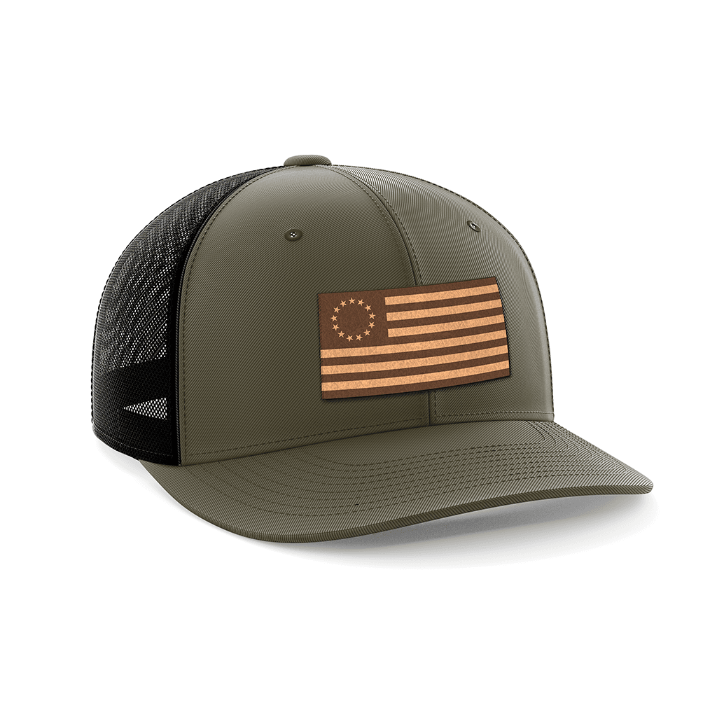 13 Colonies Leather Patch Hat Hat Greater Half OD Green/Black