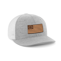 Thumbnail for 13 Colonies Leather Patch Hat Hat Greater Half Heather Grey/White