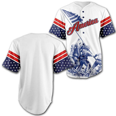 Custom Team America Baseball Jersey Baseball Jersey Greater Half
