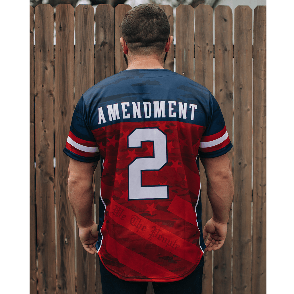 Patriotic America Baseball Jersey Baseball Jersey Greater Half