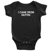 Thumbnail for I Came From Nuttin Onesie Onesie teelaunch Baby Bodysuit Black NB