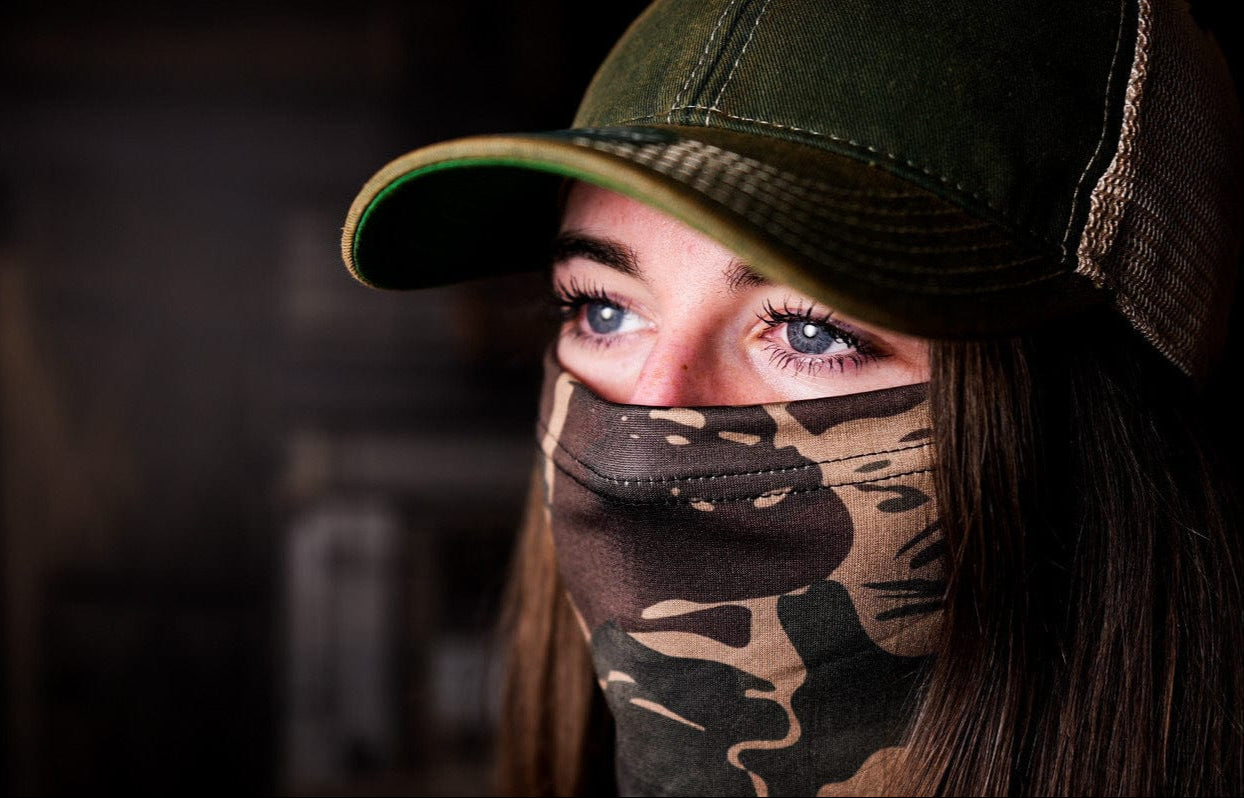 Brushstroke Camo Face Defender - Greater Half