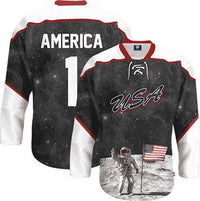 Thumbnail for Patriotic Hockey Jersey Hockey Jersey Greater Half Black S