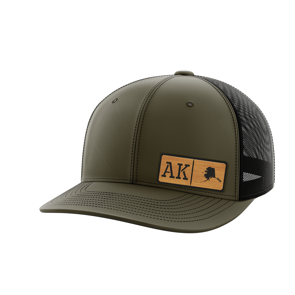 Alaska Homegrown Hats Hat Greater Half OD Green/Black Bamboo Leatherette Alaska