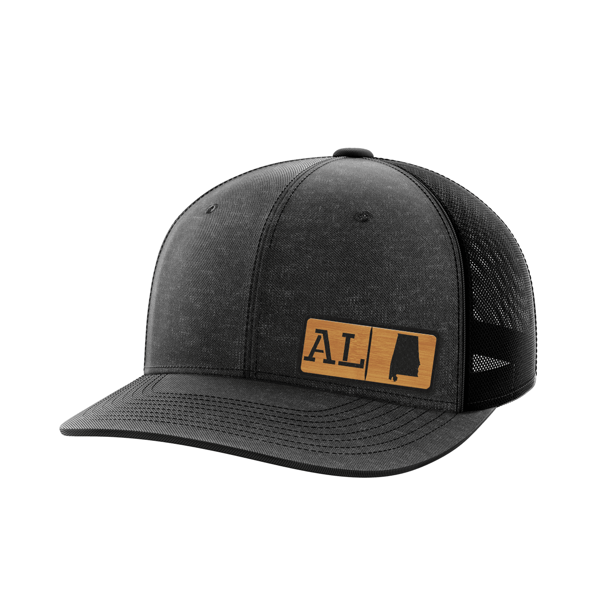 Alabama Homegrown Hats Hat Greater Half Heather Black/Black Bamboo Leatherette Alabama