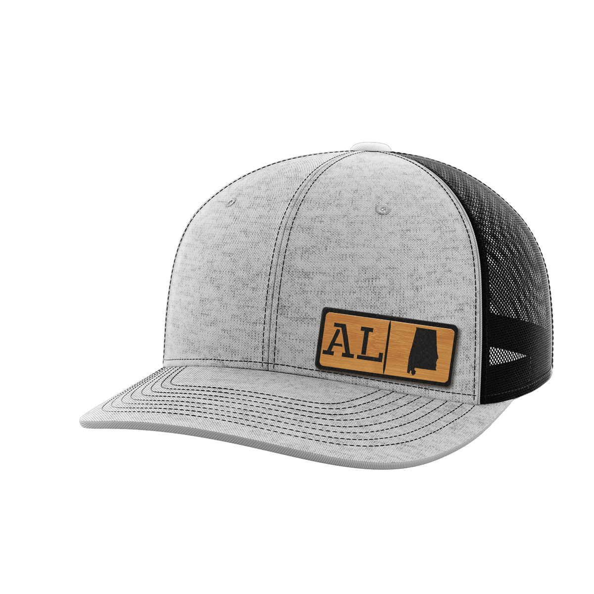 Alabama Homegrown Hats Hat Greater Half Heather Grey/Black Bamboo Leatherette Alabama