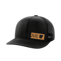 Thumbnail for Arkansas Homegrown Hats Hat Greater Half Black/Black Bamboo Leatherette Arkansas