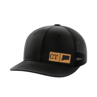 Thumbnail for Connecticut Homegrown Hats Hat Greater Half Black/Black Bamboo Leatherette Connecticut
