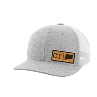 Thumbnail for Connecticut Homegrown Hats Hat Greater Half Heather Grey/White Bamboo Leatherette Connecticut