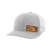 Thumbnail for Florida Homegrown Hats Hat Greater Half Heather Grey/White Bamboo Leatherette Florida