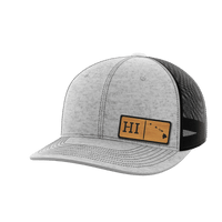 Thumbnail for Hawaii Homegrown Hats Hat Greater Half Heather Grey/Black Bamboo Leatherette Hawaii