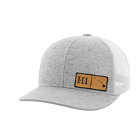 Thumbnail for Hawaii Homegrown Hats Hat Greater Half Heather Grey/White Bamboo Leatherette Hawaii
