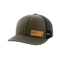 Thumbnail for Hawaii Homegrown Hats Hat Greater Half OD Green/Black Bamboo Leatherette Hawaii