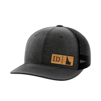 Thumbnail for Idaho Homegrown Hats Hat Greater Half Heather Black/Black Bamboo Leatherette Idaho