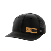 Thumbnail for Kansas Homegrown Hats Hat Greater Half Black/Black Bamboo Leatherette Kansas