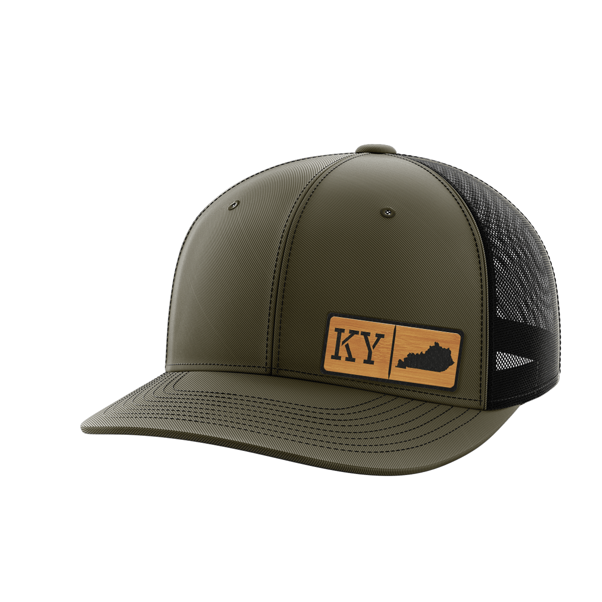 Kentucky Homegrown Hats Hat Greater Half OD Green/Black Bamboo Leatherette Kentucky