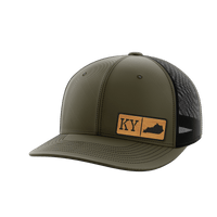 Thumbnail for Kentucky Homegrown Hats Hat Greater Half OD Green/Black Bamboo Leatherette Kentucky