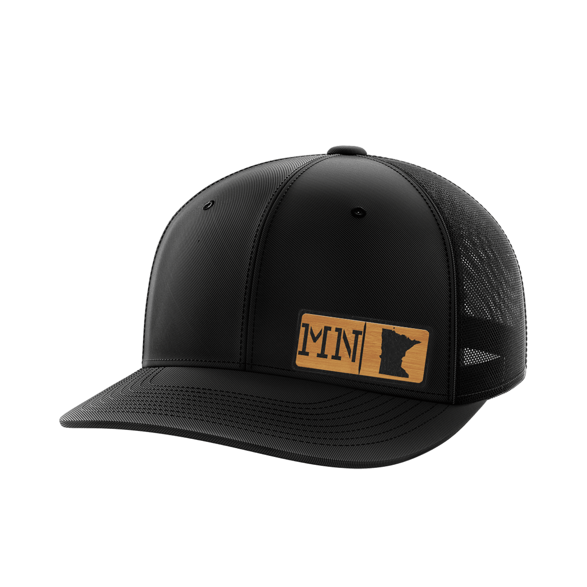 Minnesota Homegrown Hats Hat Greater Half Black/Black Bamboo Leatherette Minnesota