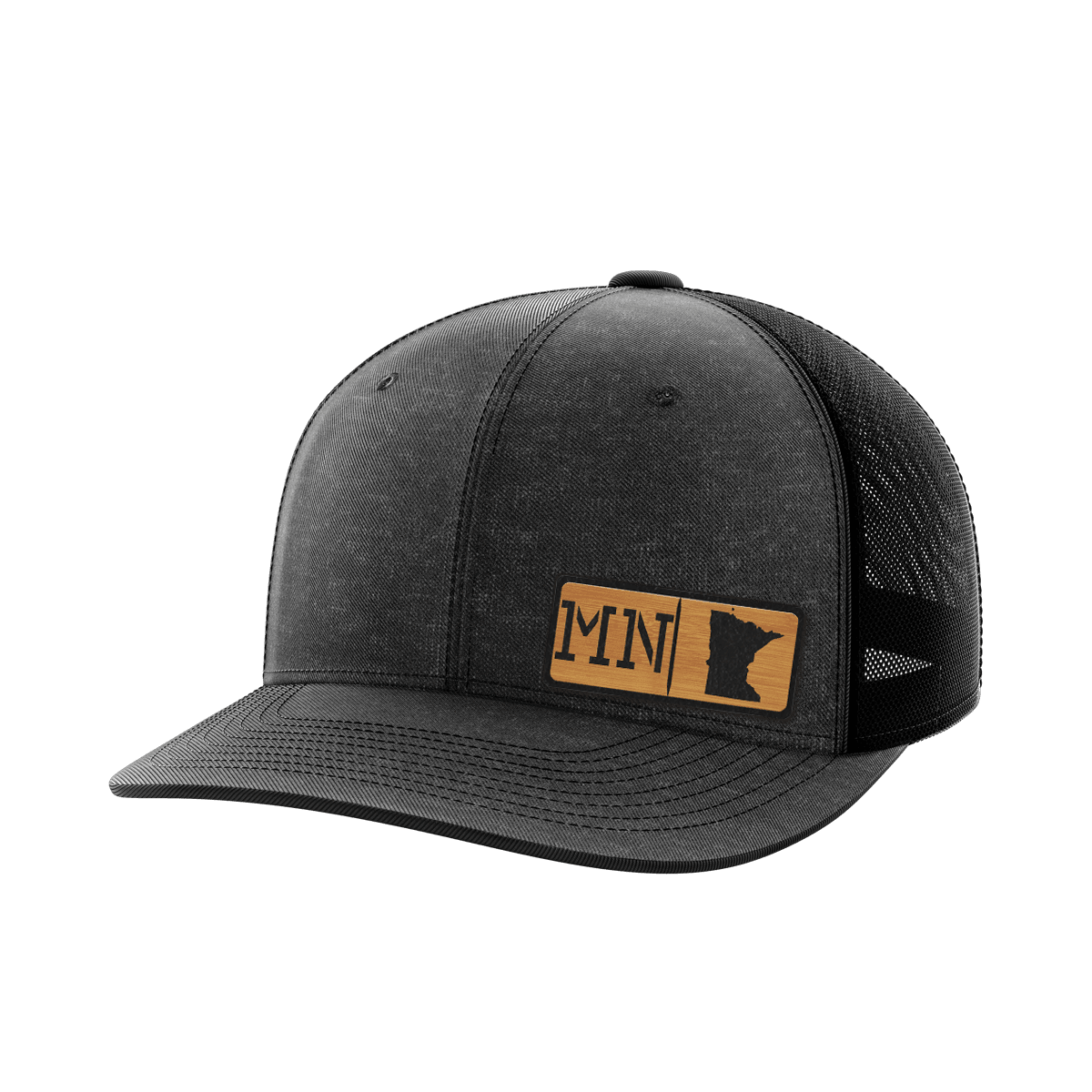 Minnesota Homegrown Hats Hat Greater Half Heather Black/Black Bamboo Leatherette Minnesota